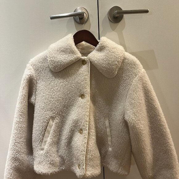 & Other Stories Cream Teddy Jacket - Picture 2 of 5